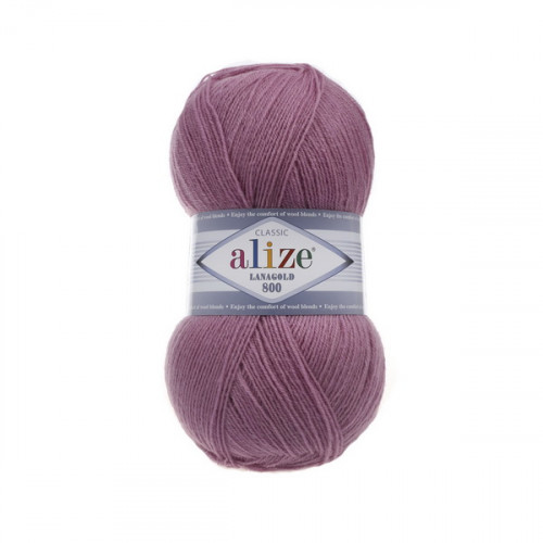 28 Пряжа Alize Lanagold 800 троянда