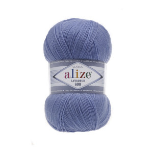 40 Пряжа Alize Lanagold 800 блакитний