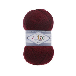 57 Пряжа Alize Lanagold 800 бордовий