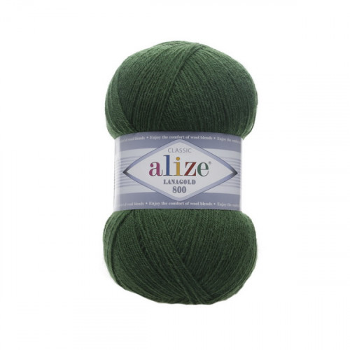 118 Пряжа Alize Lanagold 800 зелена трава