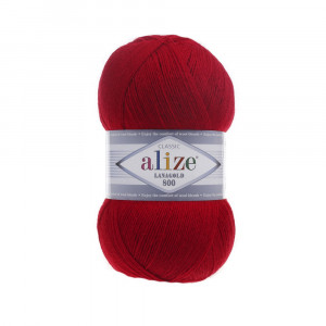 390 Пряжа Alize Lanagold 800 вишня