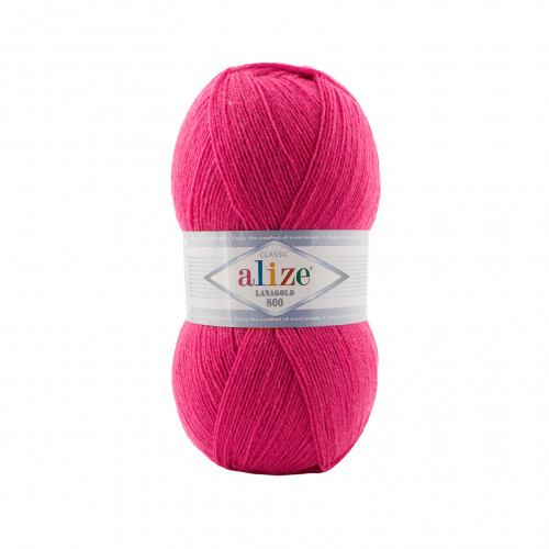 798 Пряжа Alize Lanagold 800 малиновий