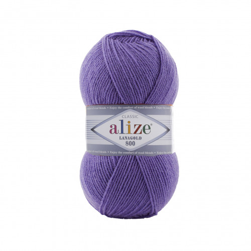 851 Пряжа Alize Lanagold 800 фіолетовий