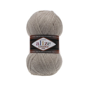 152 Пряжа Alize Lanagold Fine беж меланж