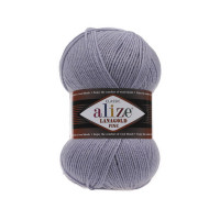 200 Пряжа Alize Lanagold Fine сірий