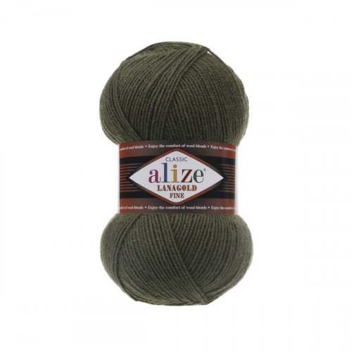 29 Пряжа Alize Lanagold Fine хакі