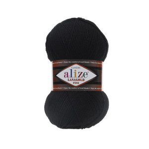 60 Пряжа Alize Lanagold Fine чорний