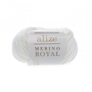 55 Пряжа Alize Merino Royal білий