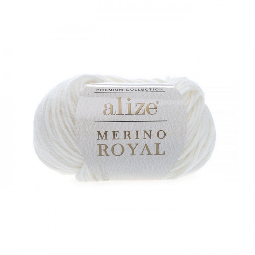 55 Пряжа Alize Merino Royal білий