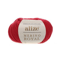 56 Пряжа Alize Merino Royal червоний
