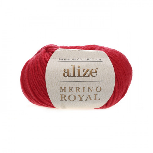 56 Пряжа Alize Merino Royal червоний