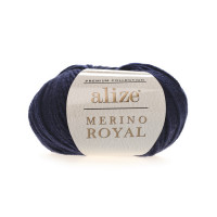 58 Пряжа Alize Merino Royal темно-синій