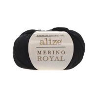 60 Пряжа Alize Merino Royal чорний