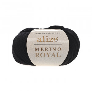 60 Пряжа Alize Merino Royal чорний