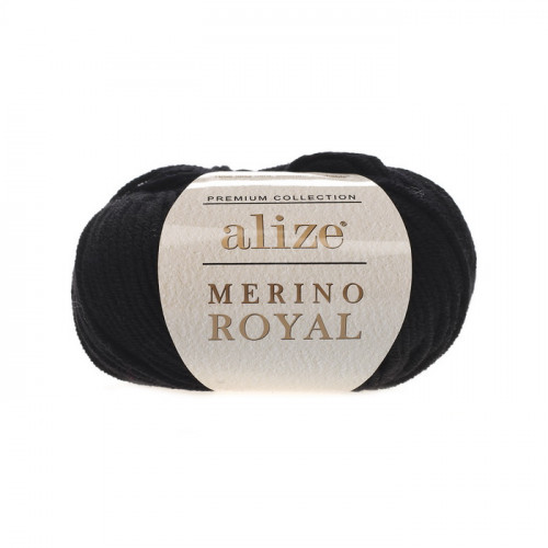 60 Пряжа Alize Merino Royal чорний