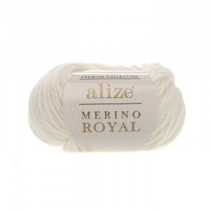 62 Пряжа Alize Merino Royal молочний