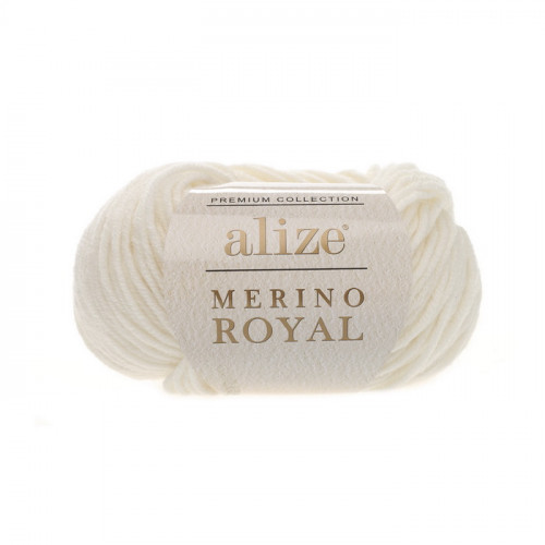 62 Пряжа Alize Merino Royal молочний