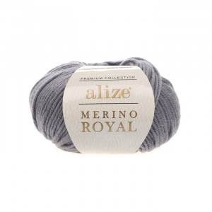 87 Пряжа Alize Merino Royal темно-сірий