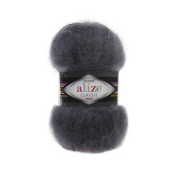 53 Пряжа Alize Mohair Classic New темно-сірий