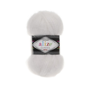 55 Пряжа Alize Mohair Classic New білий