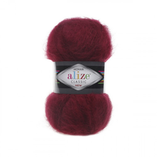 57 Пряжа Alize Mohair Classic New бордовий