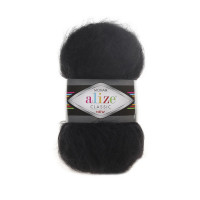 60 Пряжа Alize Mohair Classic New чорний