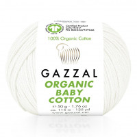 415 Пряжа Gazzal Organic Baby Cotton білий
