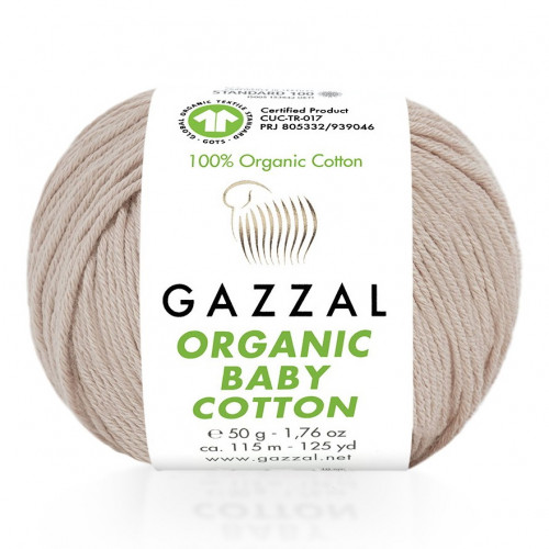 416 Пряжа Gazzal Organic Baby Cotton пудра
