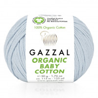 417 Пряжа Gazzal Organic Baby Cotton світло-блакитний