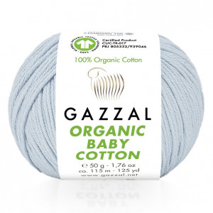 417 Пряжа Gazzal Organic Baby Cotton світло-блакитний