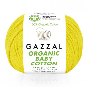 420 Пряжа Gazzal Organic Baby Cotton жовтий