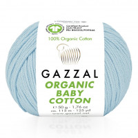 423 Пряжа Gazzal Organic Baby Cotton блакитний