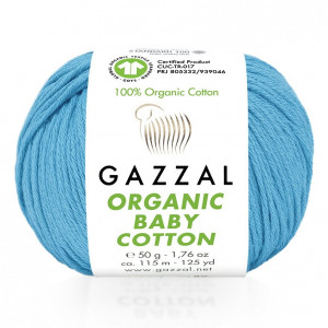 424 Пряжа Gazzal Organic Baby Cotton бірюза