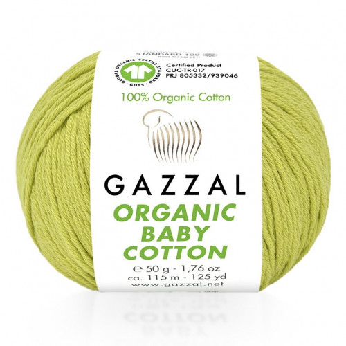426 Пряжа Gazzal Organic Baby Cotton фісташка