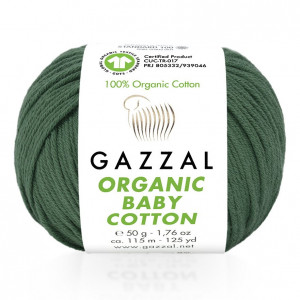 427 Пряжа Gazzal Organic Baby Cotton зелений