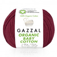 429 Пряжа Gazzal Organic Baby Cotton темно-червоний