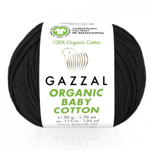 430 Пряжа Gazzal Organic Baby Cotton чорний