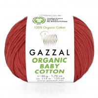 432 Пряжа Gazzal Organic Baby Cotton червоний