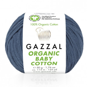 434 Пряжа Gazzal Organic Baby Cotton джинс