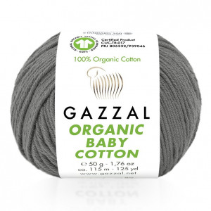 435 Пряжа Gazzal Organic Baby Cotton сірий