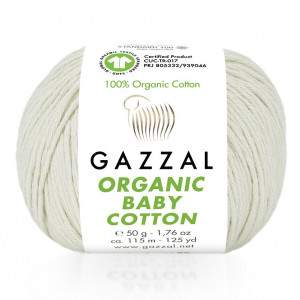 436 Пряжа Gazzal Organic Baby Cotton молочний