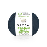 437 Пряжа Gazzal Organic Baby Cotton синій