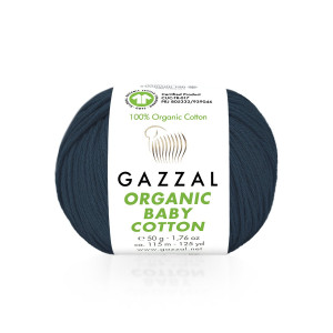 437 Пряжа Gazzal Organic Baby Cotton синій