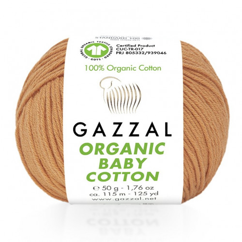 438 Пряжа Gazzal Organic Baby Cotton цегла