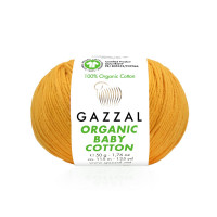 447 Пряжа Gazzal Organic Baby Cotton жовтий