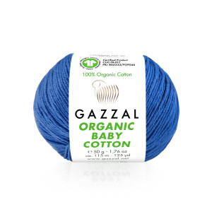 449 Пряжа Gazzal Organic Baby Cotton синій