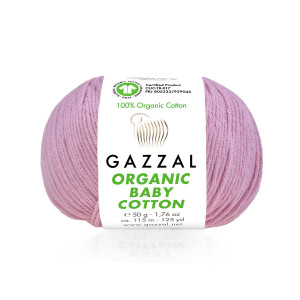 453 Пряжа Gazzal Organic Baby Cotton рожевий