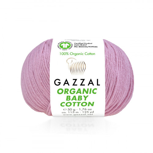453 Пряжа Gazzal Organic Baby Cotton рожевий