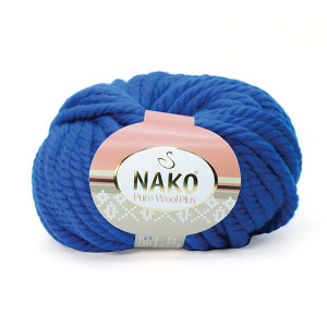 5329 Пряжа Nako Pure Wool Plus королівський синій