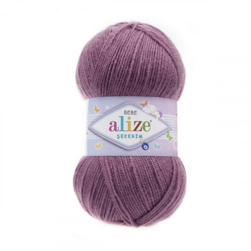 28 Пряжа Alize Sekerim Bebe яскраво-суха троянда
